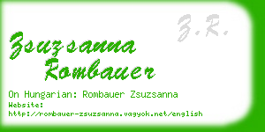 zsuzsanna rombauer business card